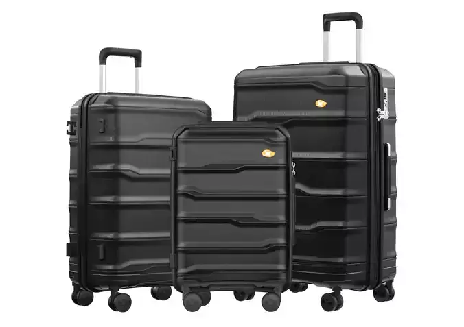 Trolley Luggage Travel Suitcase -Black
