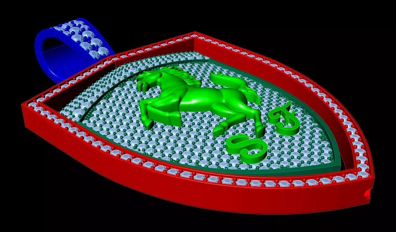 Ferrari Necklace Pendant 3D print model