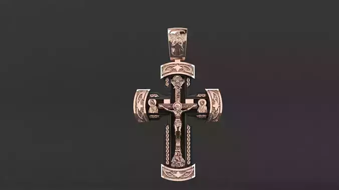 Cross with a tree and Jesus