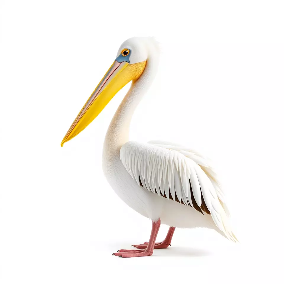 Elegant White Pelican model pack Low-poly 3D model_3
