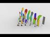  banner commercial flag  3D model_1