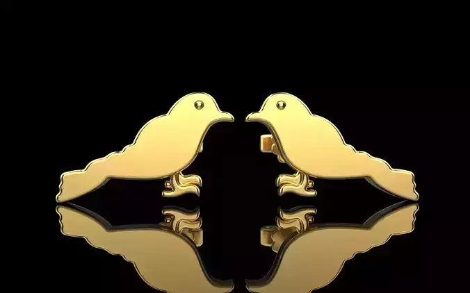 Bird stud earring model 706