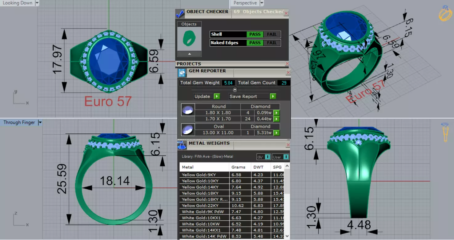 White Gold Ruby and Diamond stl 3dm Ring Model jr00204 3D print model
