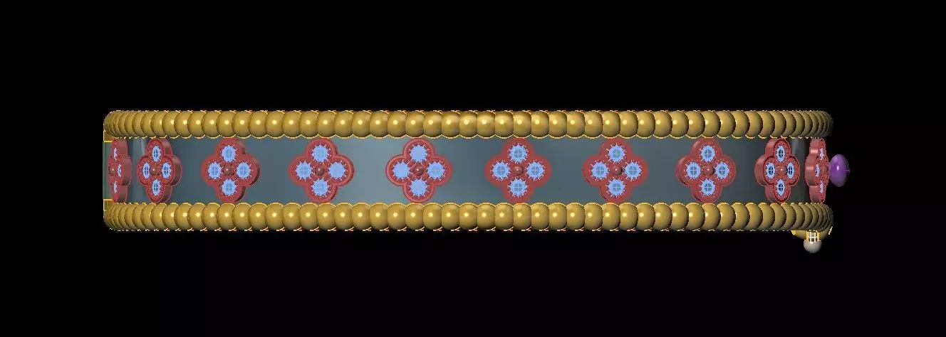 Van Cleef bracelet bangle 3D print model 3D print model_2