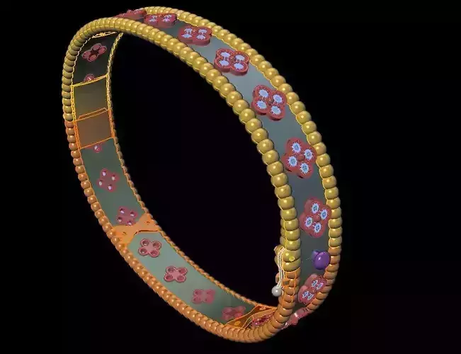 Van Cleef bracelet bangle 3D print model