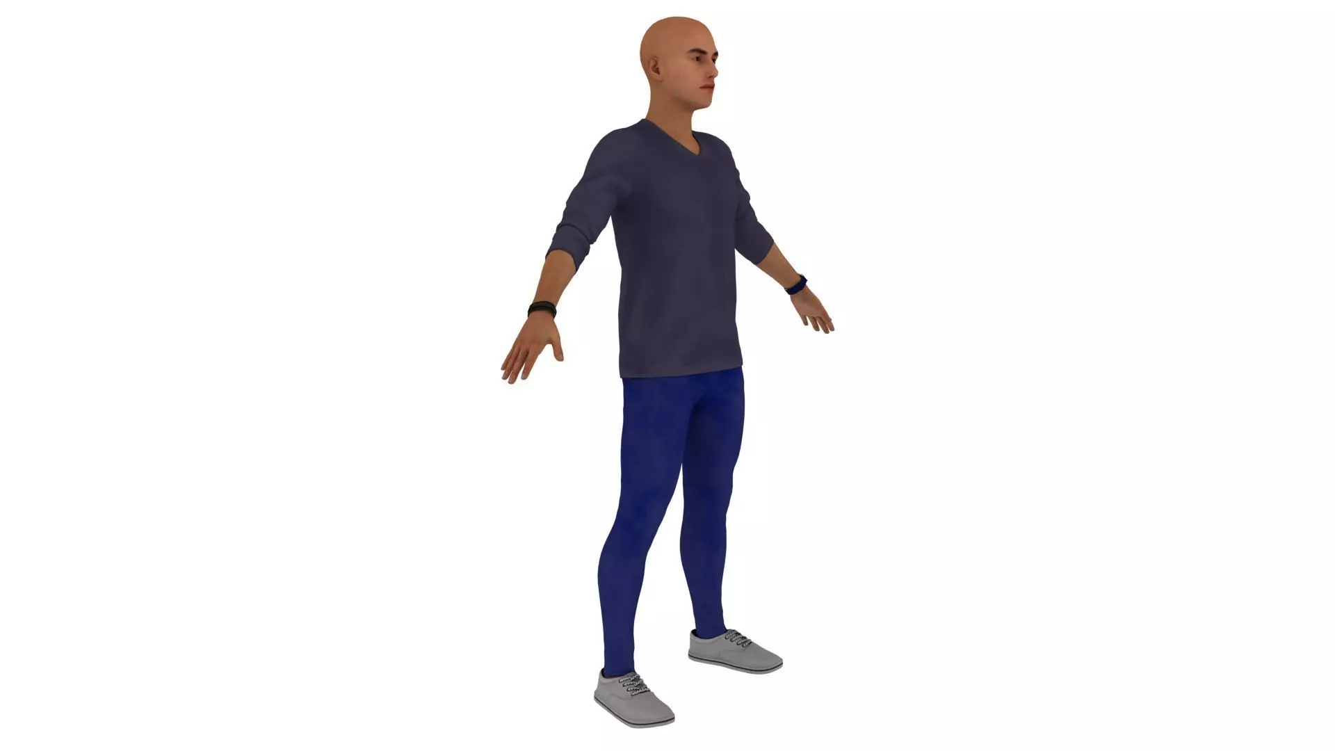 Realistic young man 3D model_4