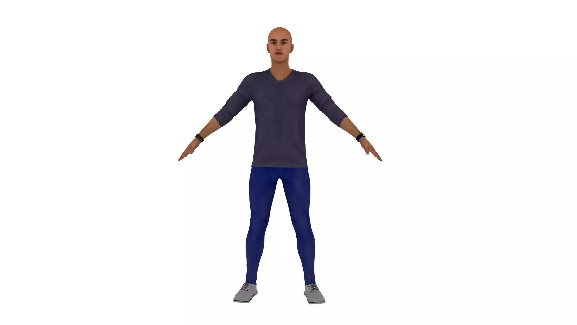 Realistic young man 3D model_1