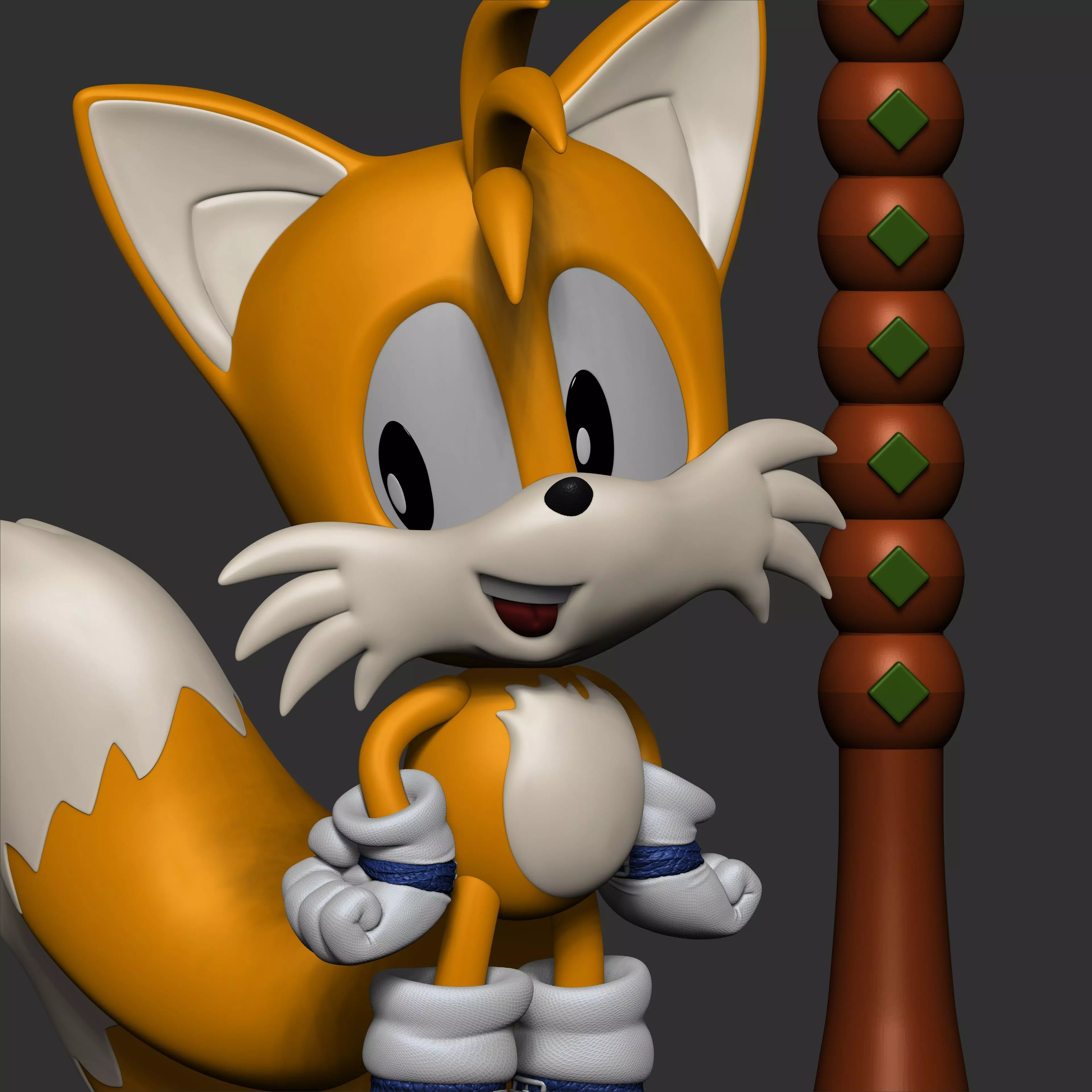 Tails Classic Line 3D print model_14