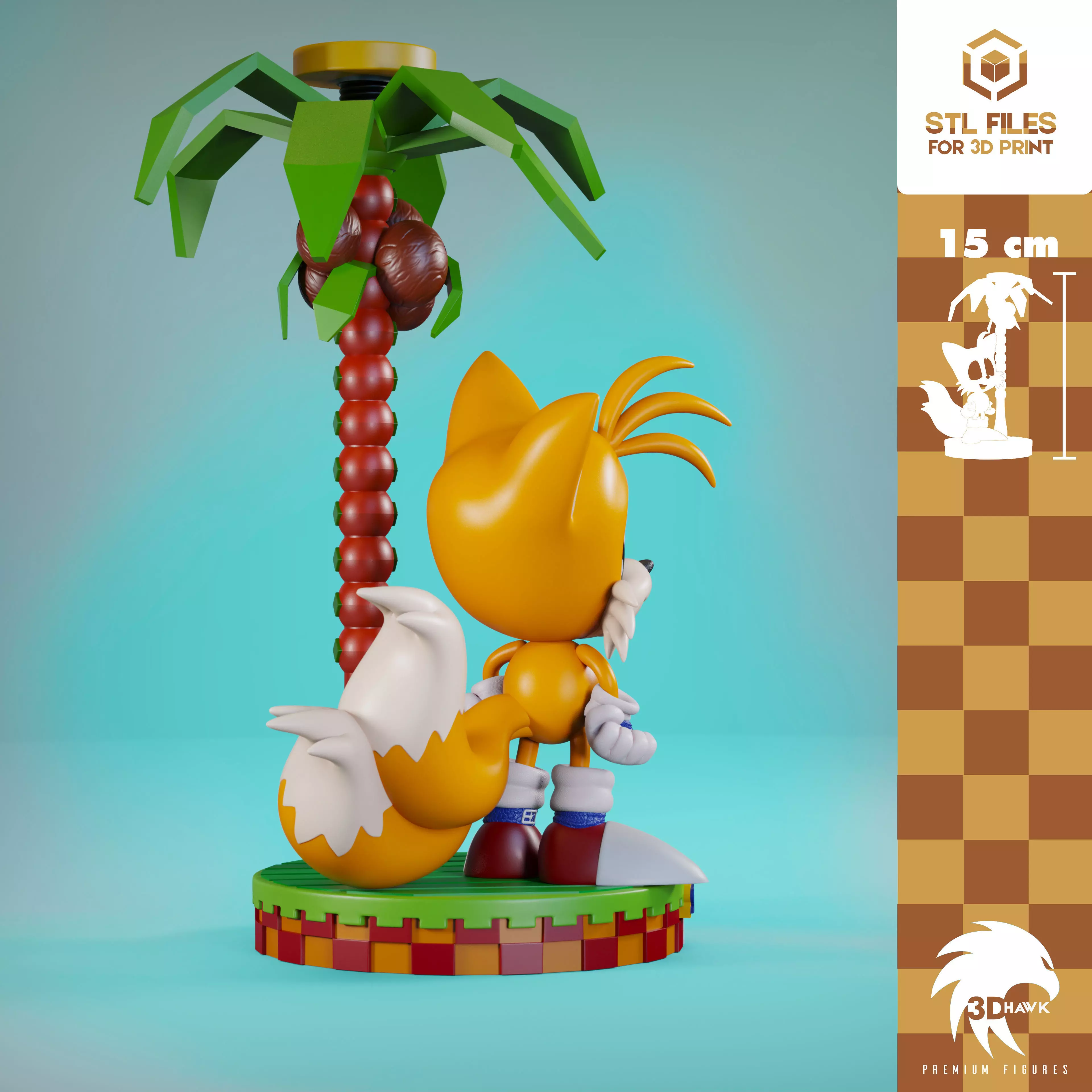Tails Classic Line 3D print model_3
