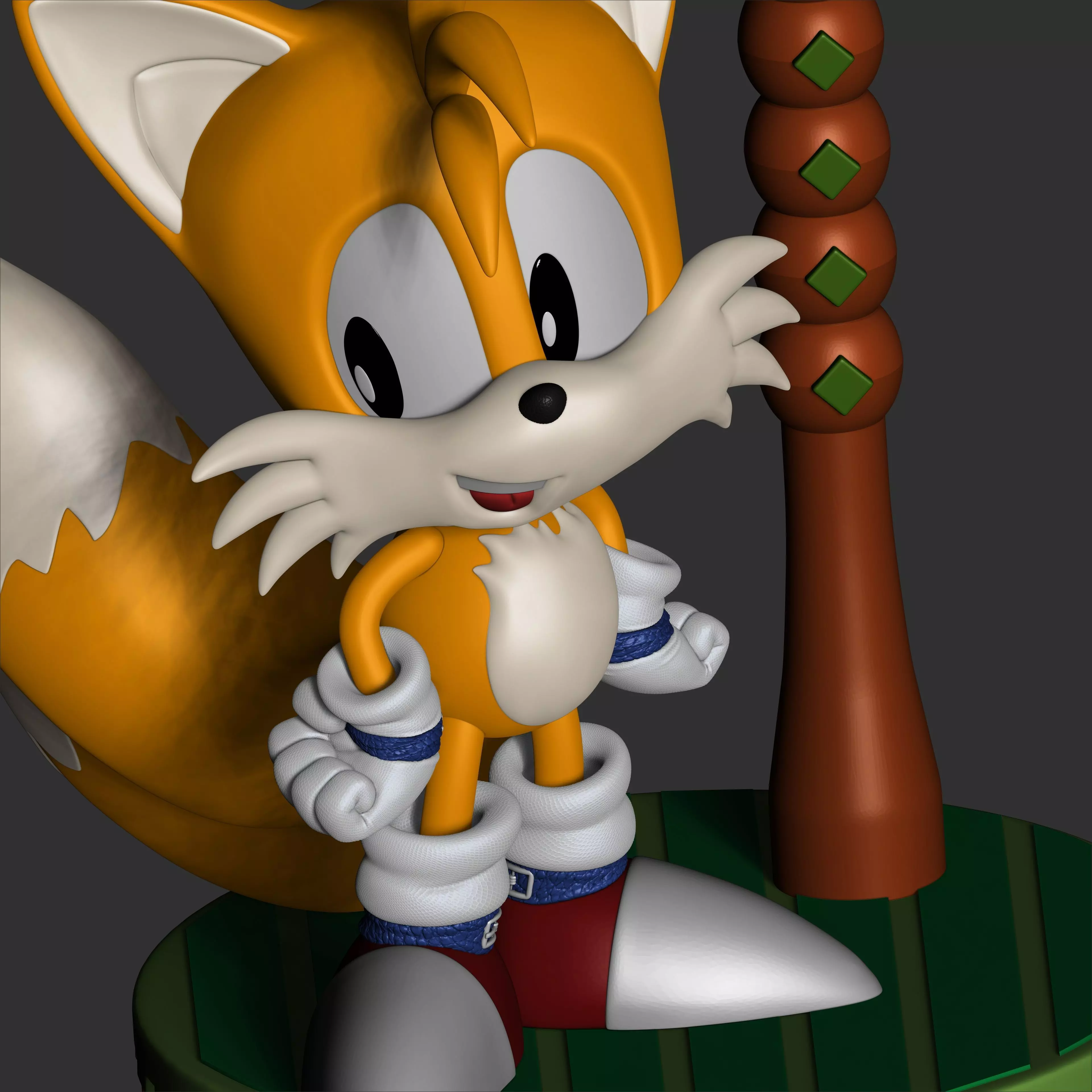 Tails Classic Line 3D print model_16