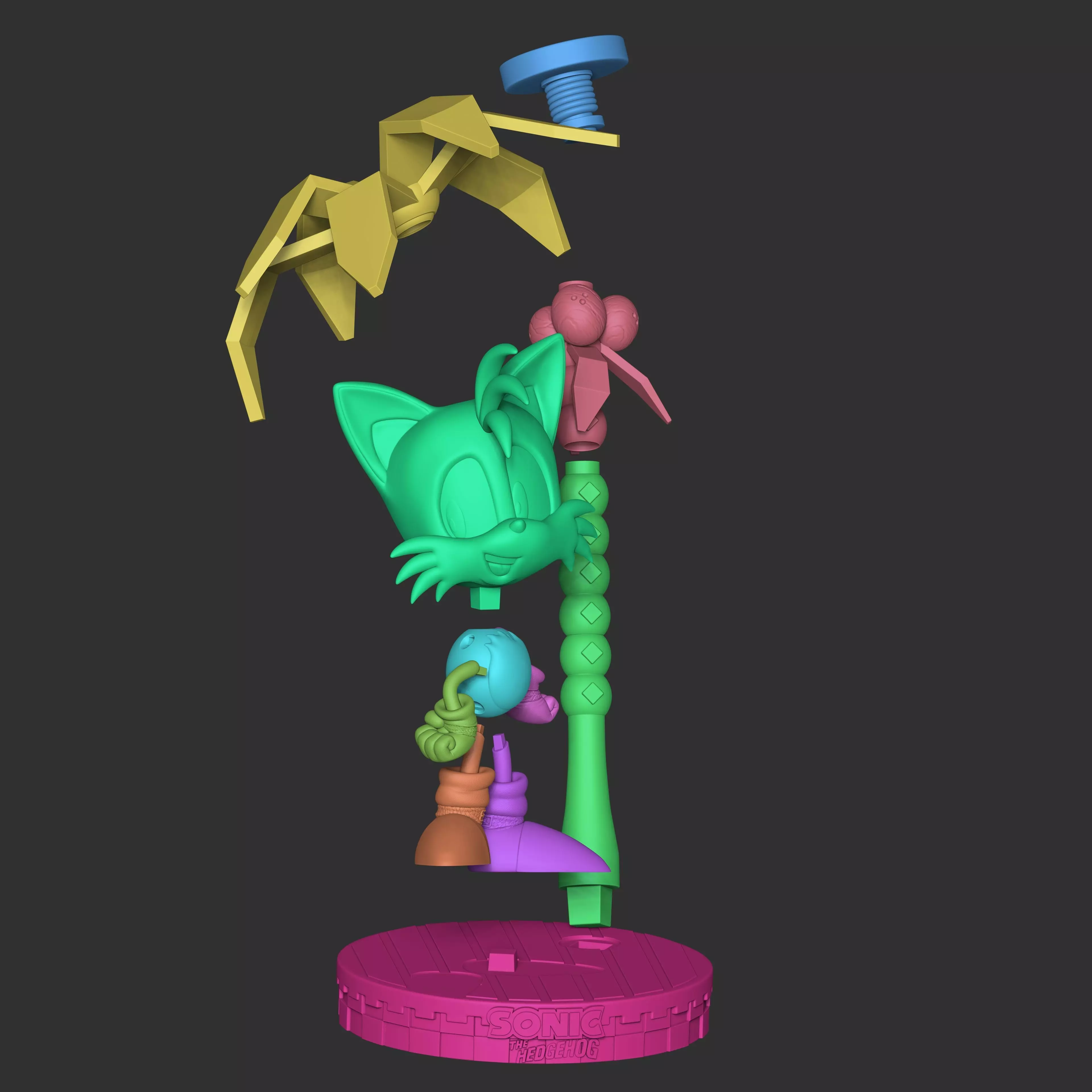 Tails Classic Line 3D print model_17