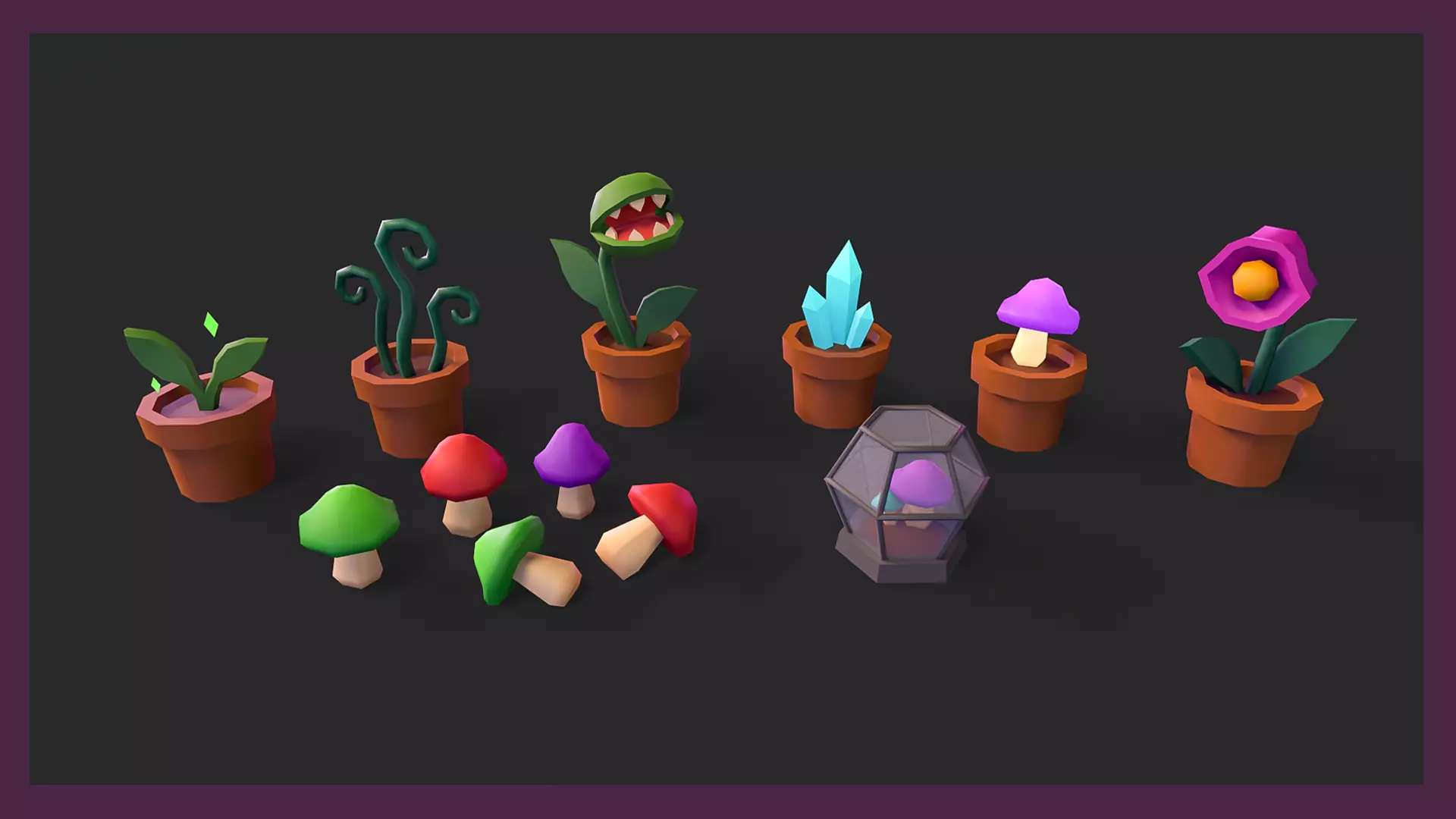 Stylized Magic Props Pack Low-poly 3D model_7