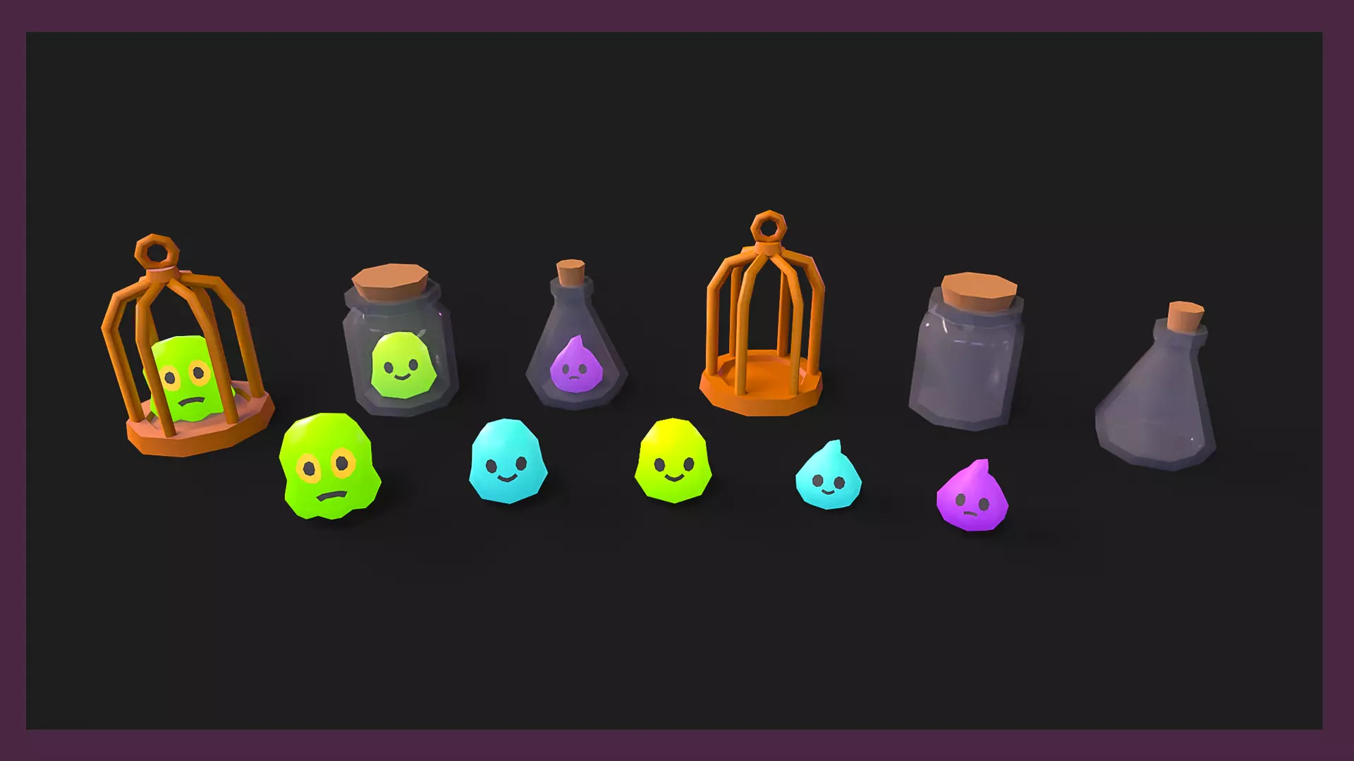 Stylized Magic Props Pack Low-poly 3D model_9