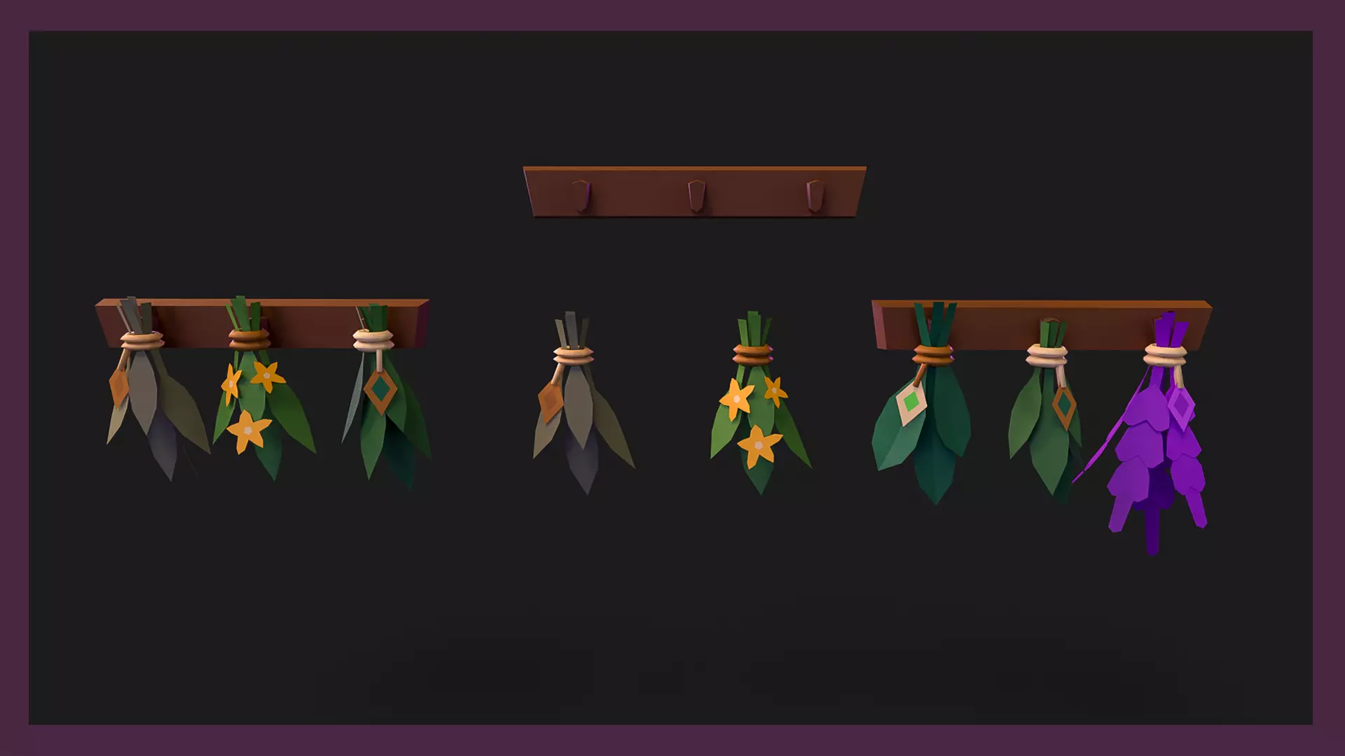 Stylized Magic Props Pack Low-poly 3D model_4
