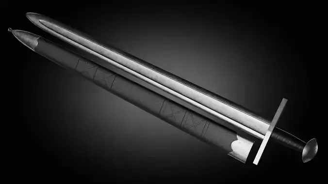 Medieval Viking historical Sword X Oakshot High-Poly PBR
