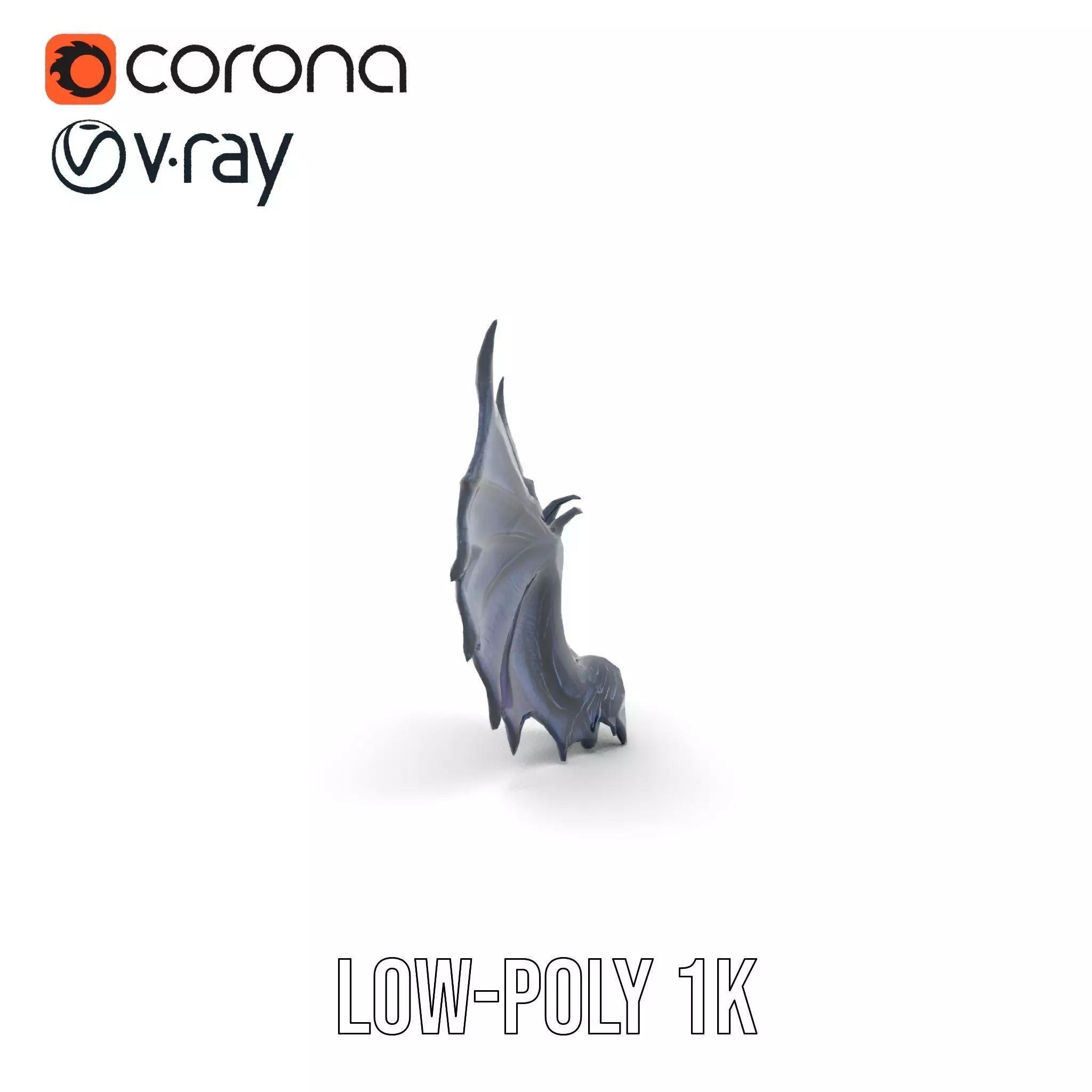 Gothic Dragon Wings model pack Low-poly 3D model_28