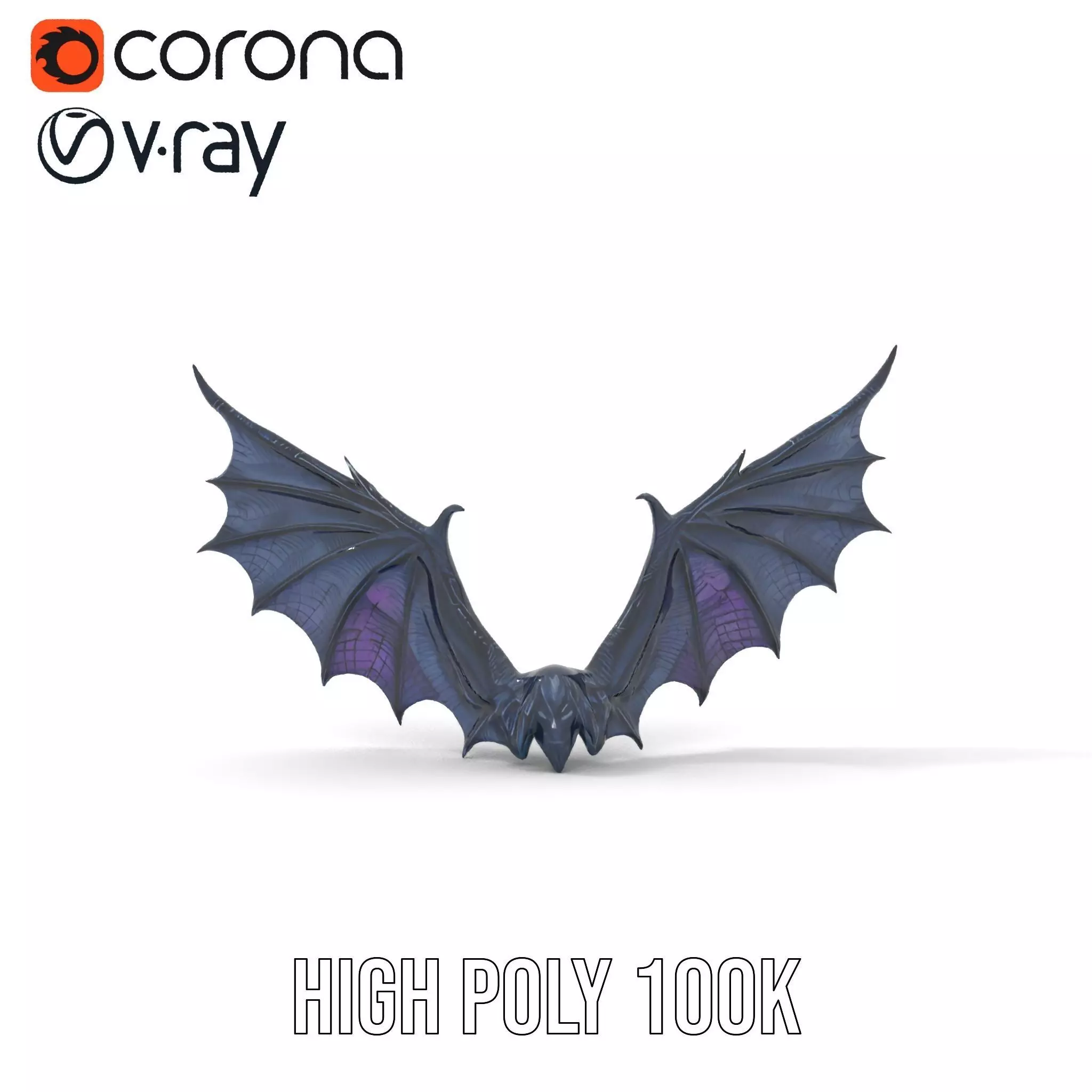 Gothic Dragon Wings model pack Low-poly 3D model_23
