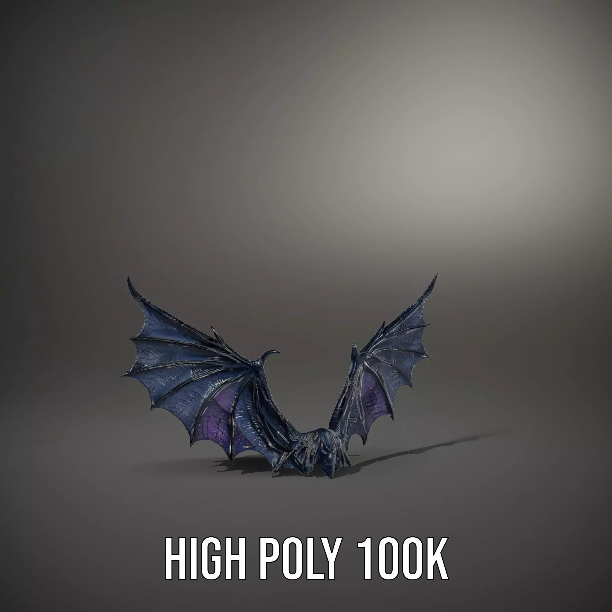 Gothic Dragon Wings model pack Low-poly 3D model_9