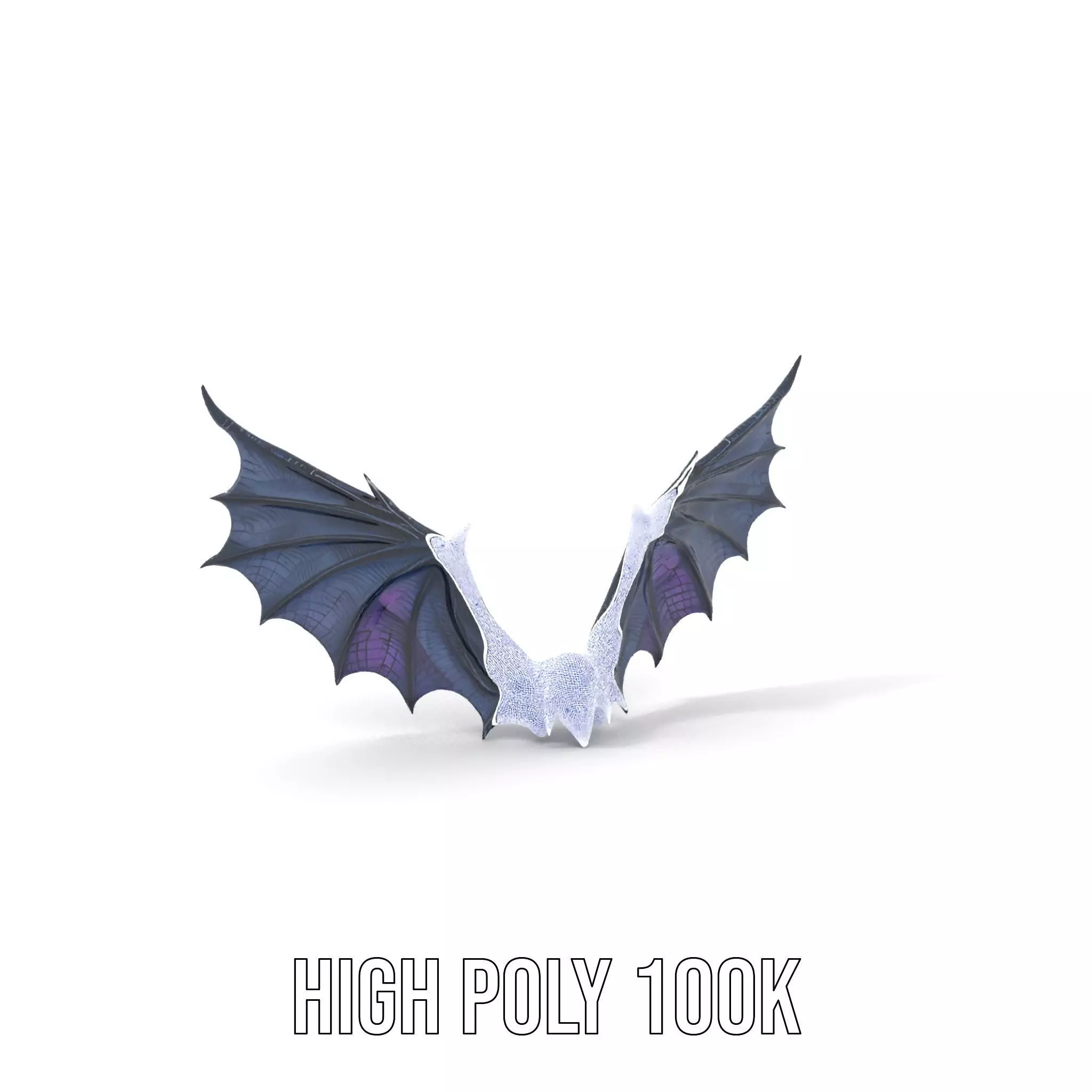 Gothic Dragon Wings model pack Low-poly 3D model_5