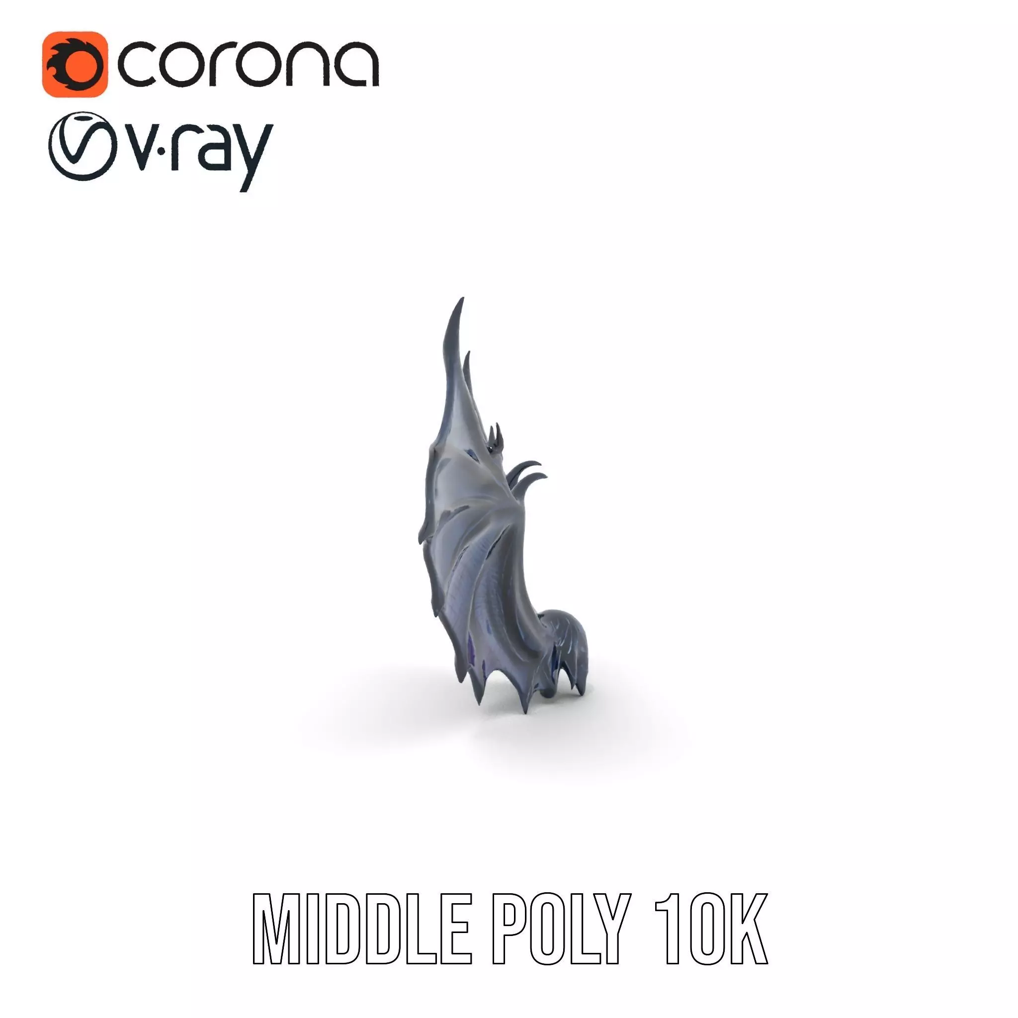 Gothic Dragon Wings model pack Low-poly 3D model_21