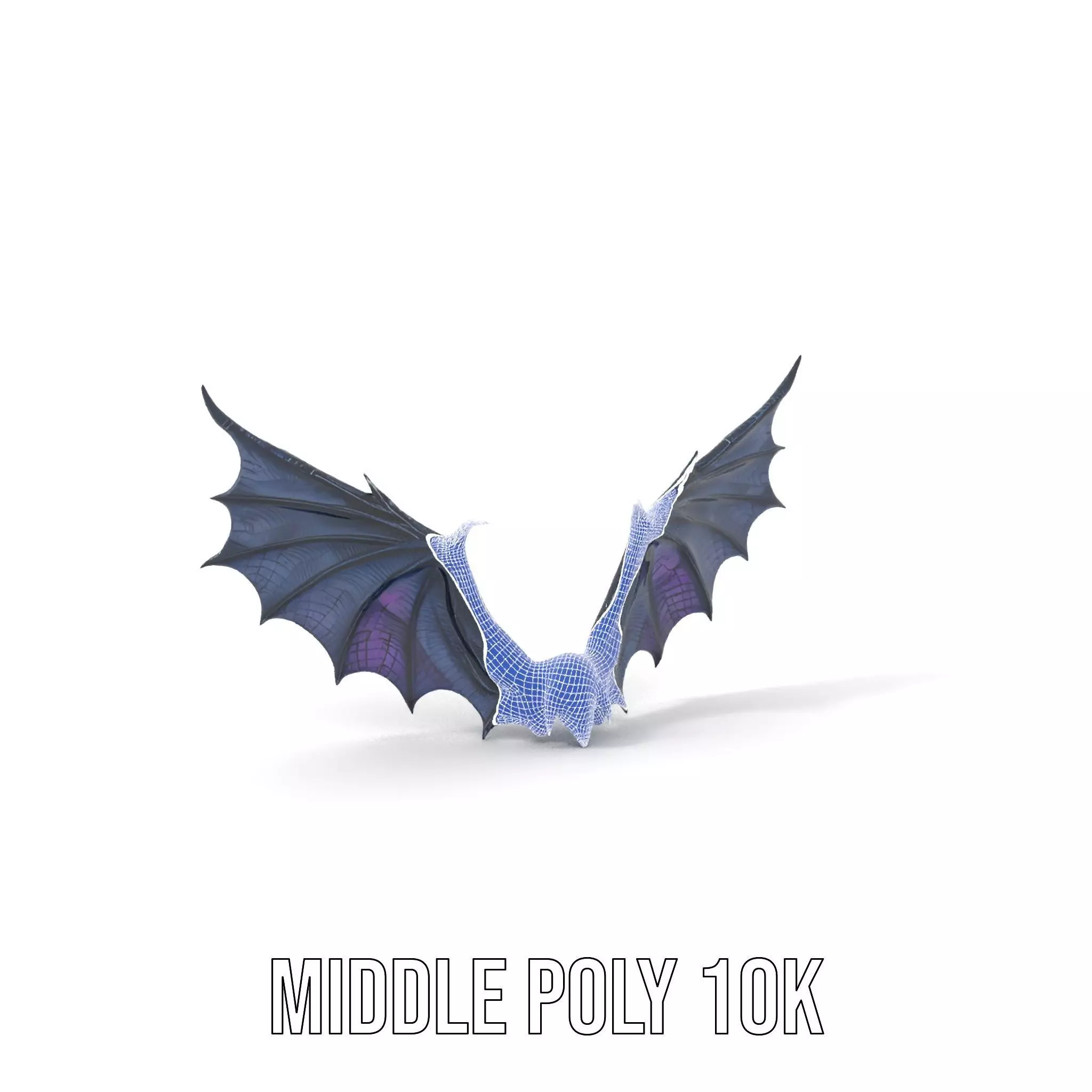 Gothic Dragon Wings model pack Low-poly 3D model_16