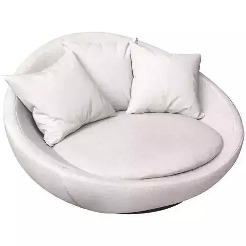 Contemporary Round Sofa with Cushions
