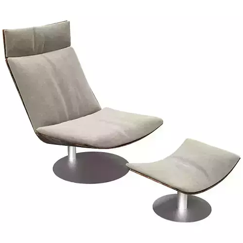 Modern Lounge Chair with Ottoman