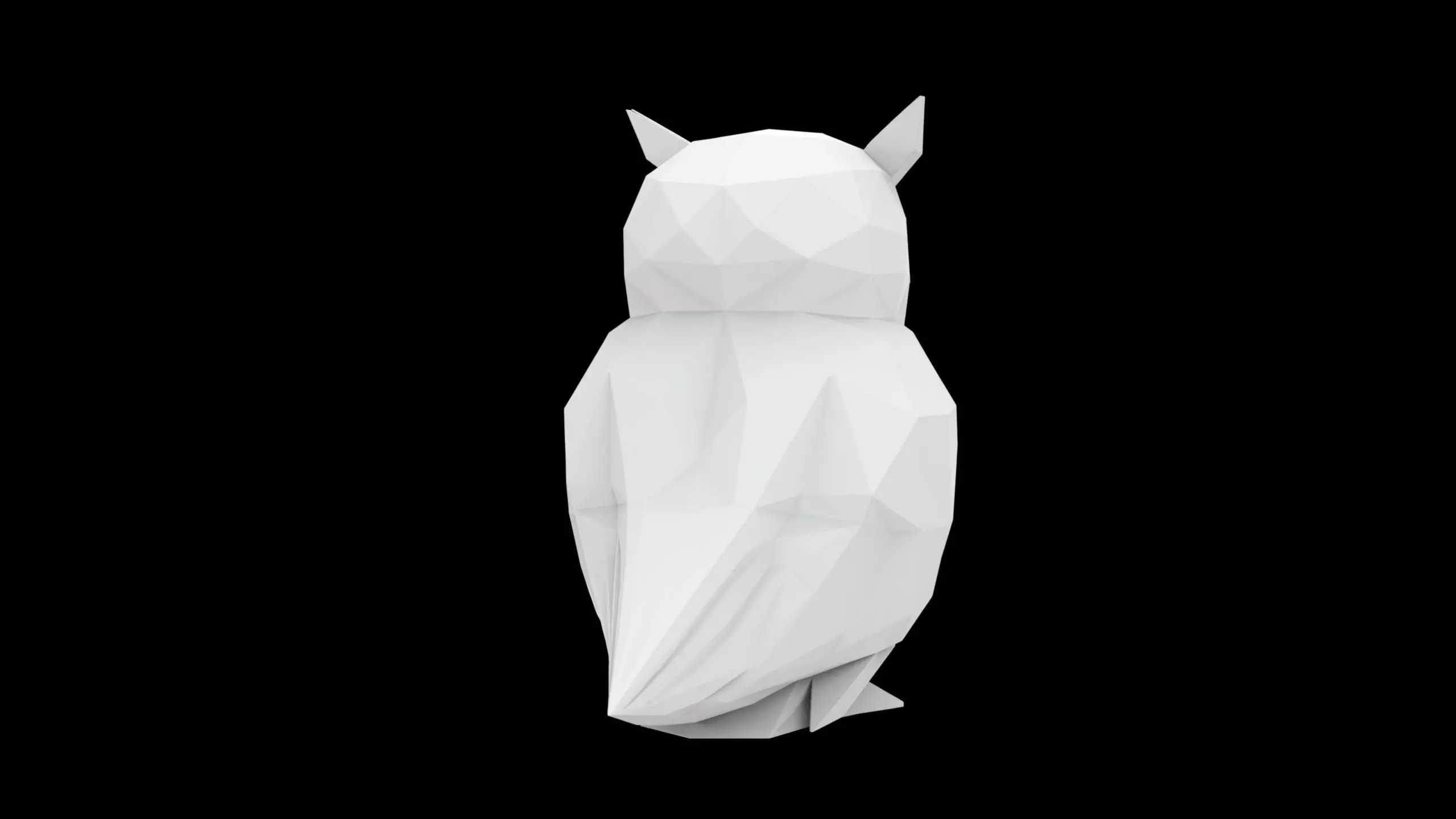 Geometric Owl Sculpture 3D Print Model 3D print model_5