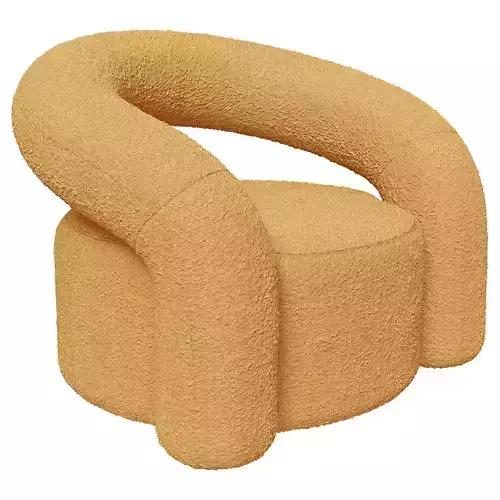 Modern Boucle Accent Armchair 