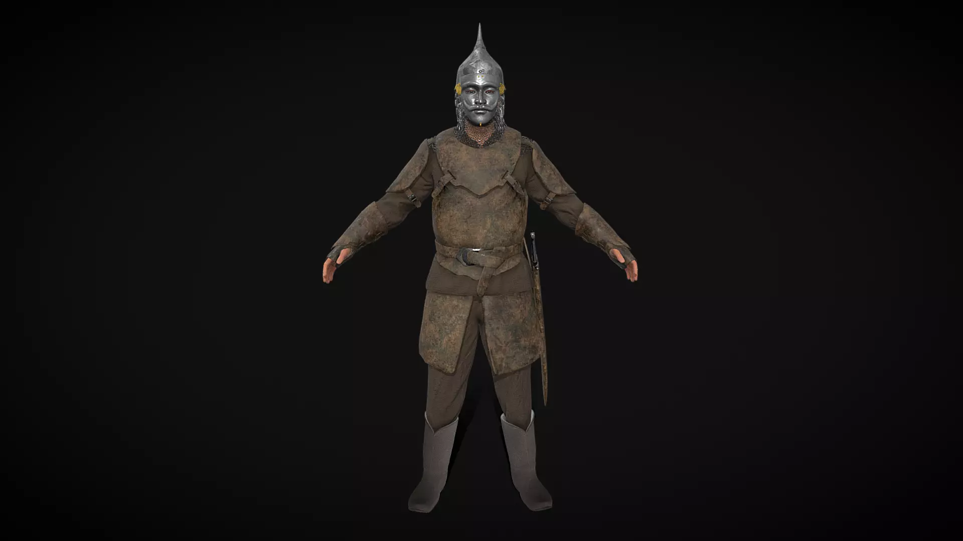 Kipchak Warrior 3D model_0