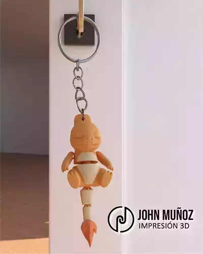 Baby Charmander Sleeping  Articulated keychain