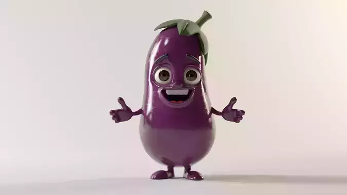 Aubergine mascot character
