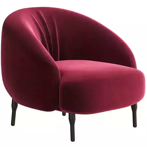 Modern Velvet Pleated Armchair