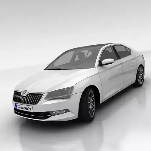 Skoda Superb 3 liftback Low-poly 3D model
