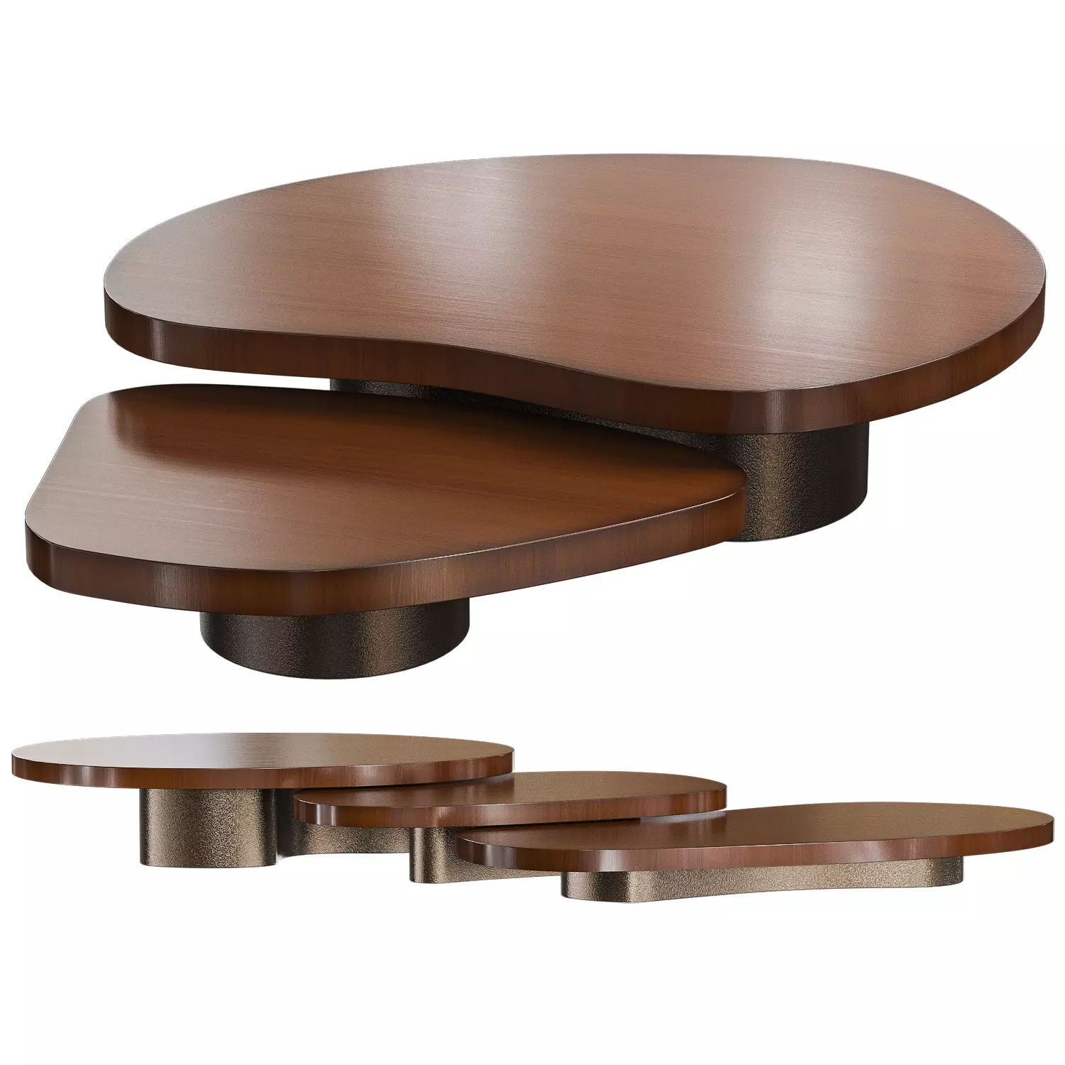 Coffee table 3D model_0