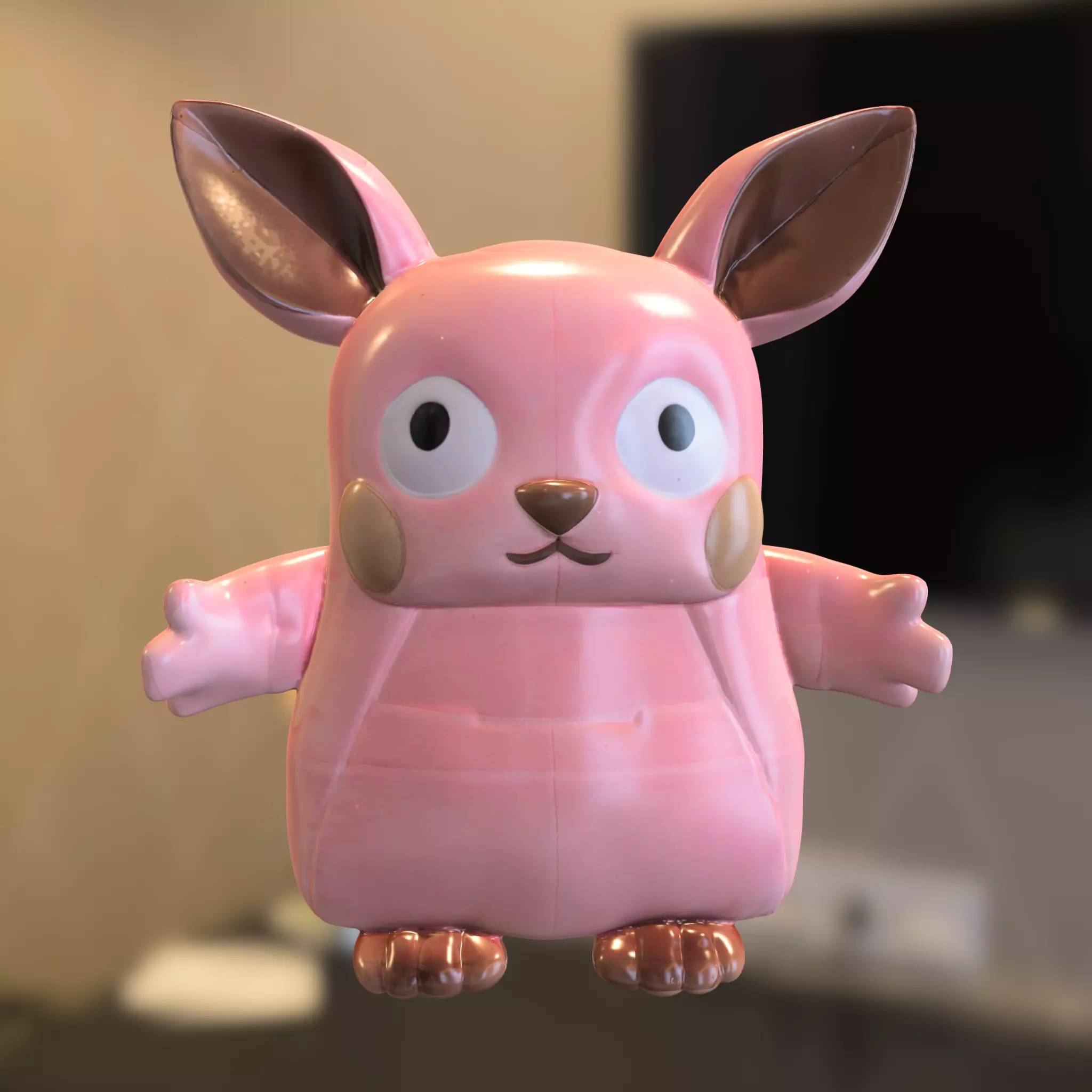 plushie toy bear 3D model_3