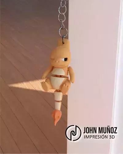 Baby Charmander Cheeky  Articulated keychain