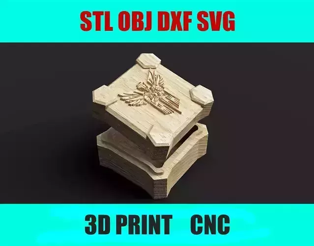 Knight Angel Box STL 3D Print   CNC