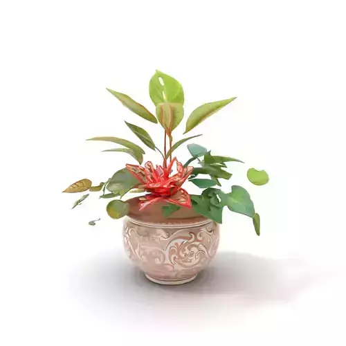 Elegant Floral Pottery model pack