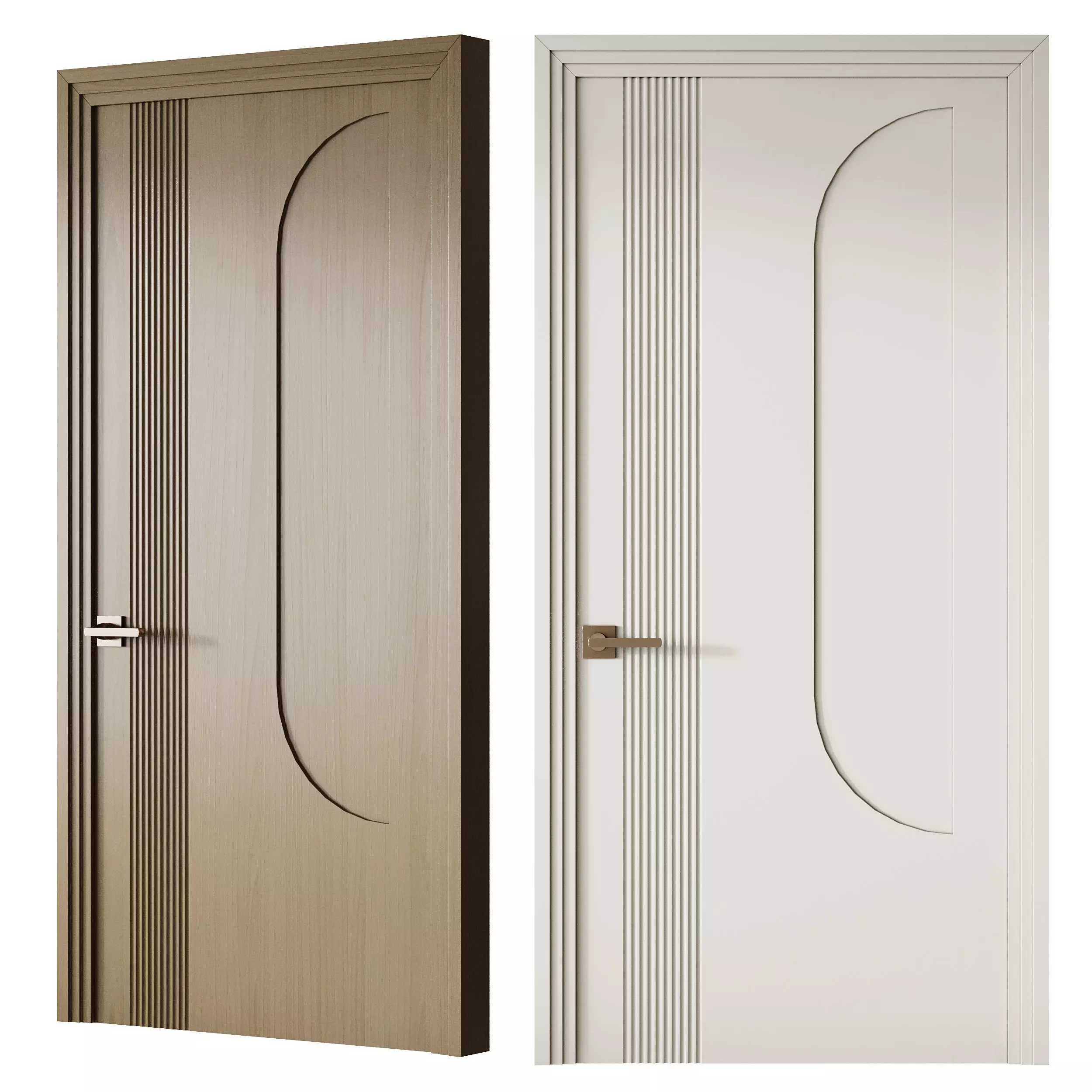 Elegant Modern Flush Door 20 3D model_0