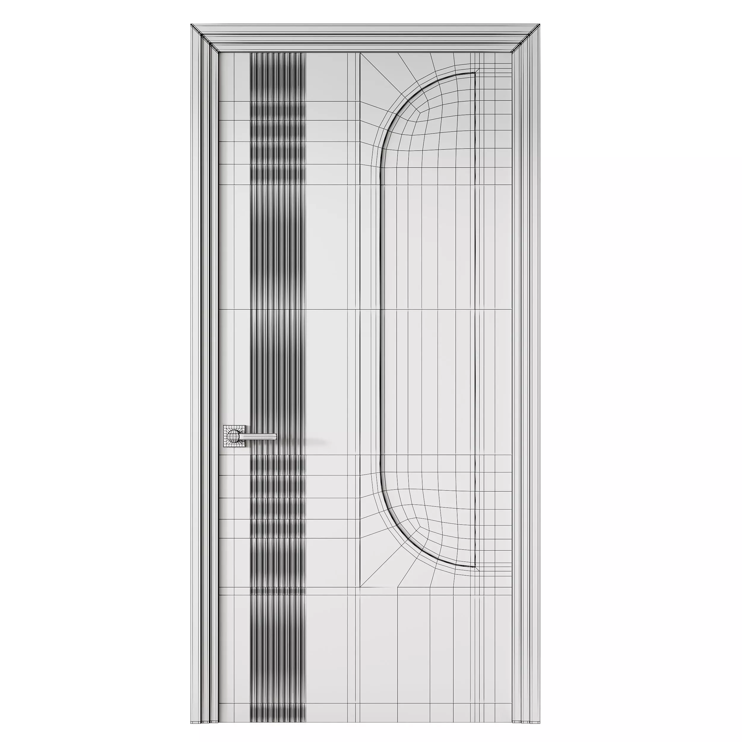 Elegant Modern Flush Door 20 3D model_13