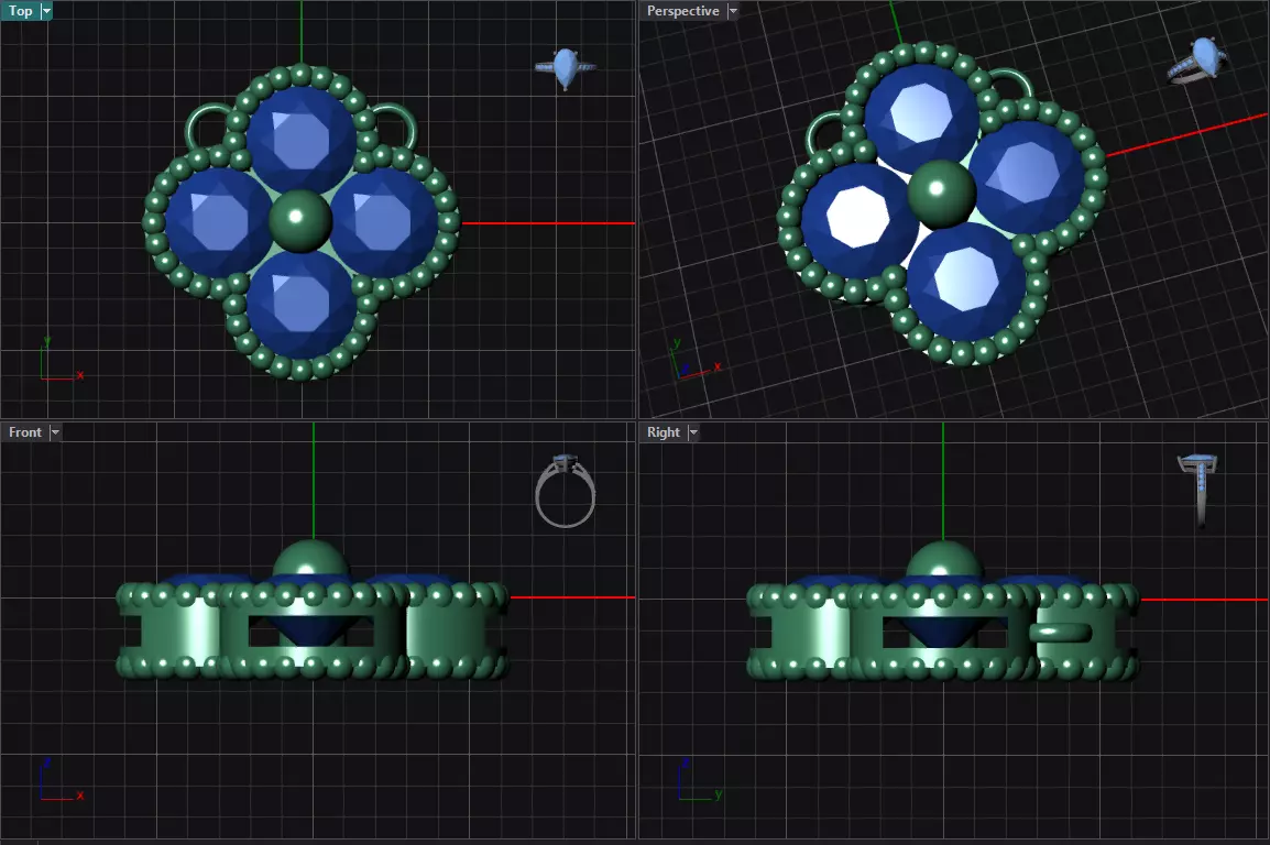 Van Cleef necklace 3D print model_4