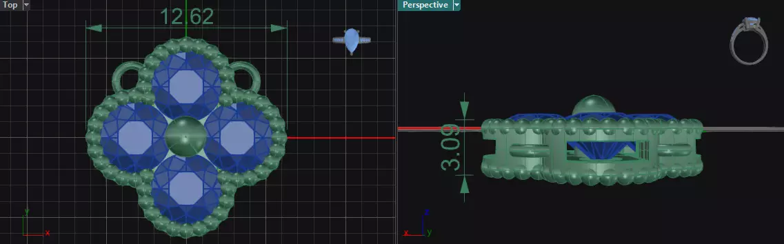 Van Cleef necklace 3D print model_6