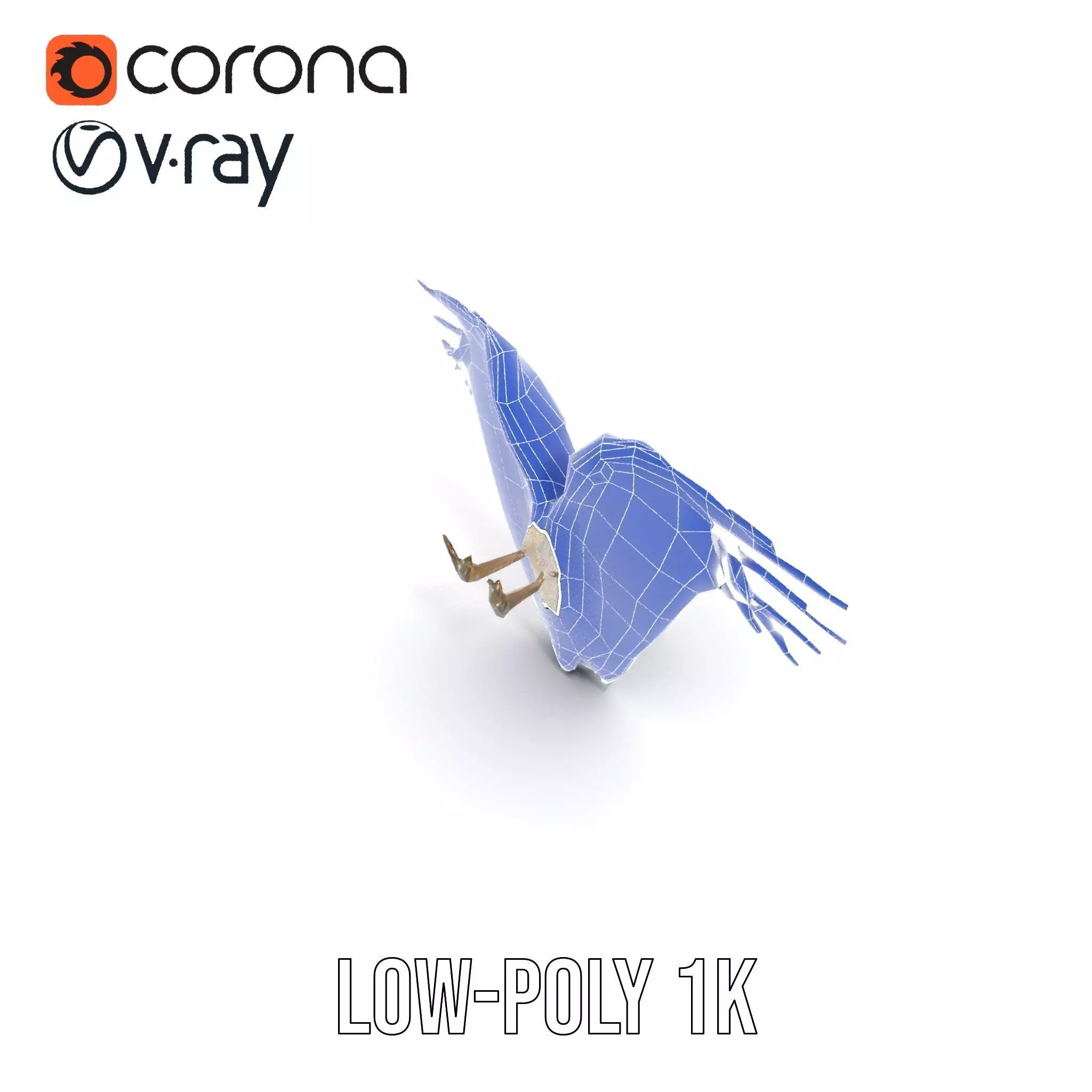 Elegant Feathered Wings model pack Low-poly 3D model_22