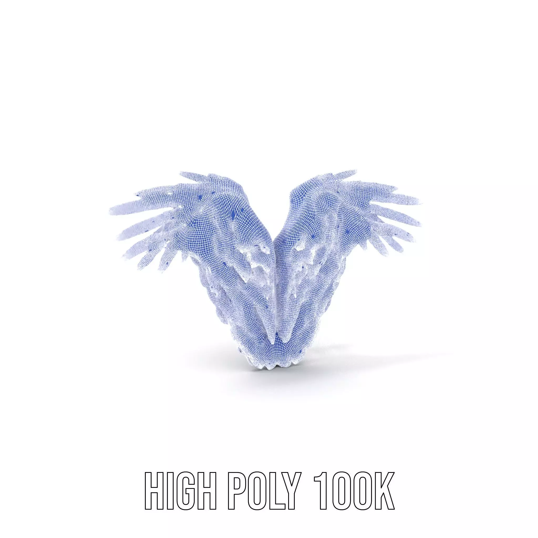 Elegant Feathered Wings model pack Low-poly 3D model_4
