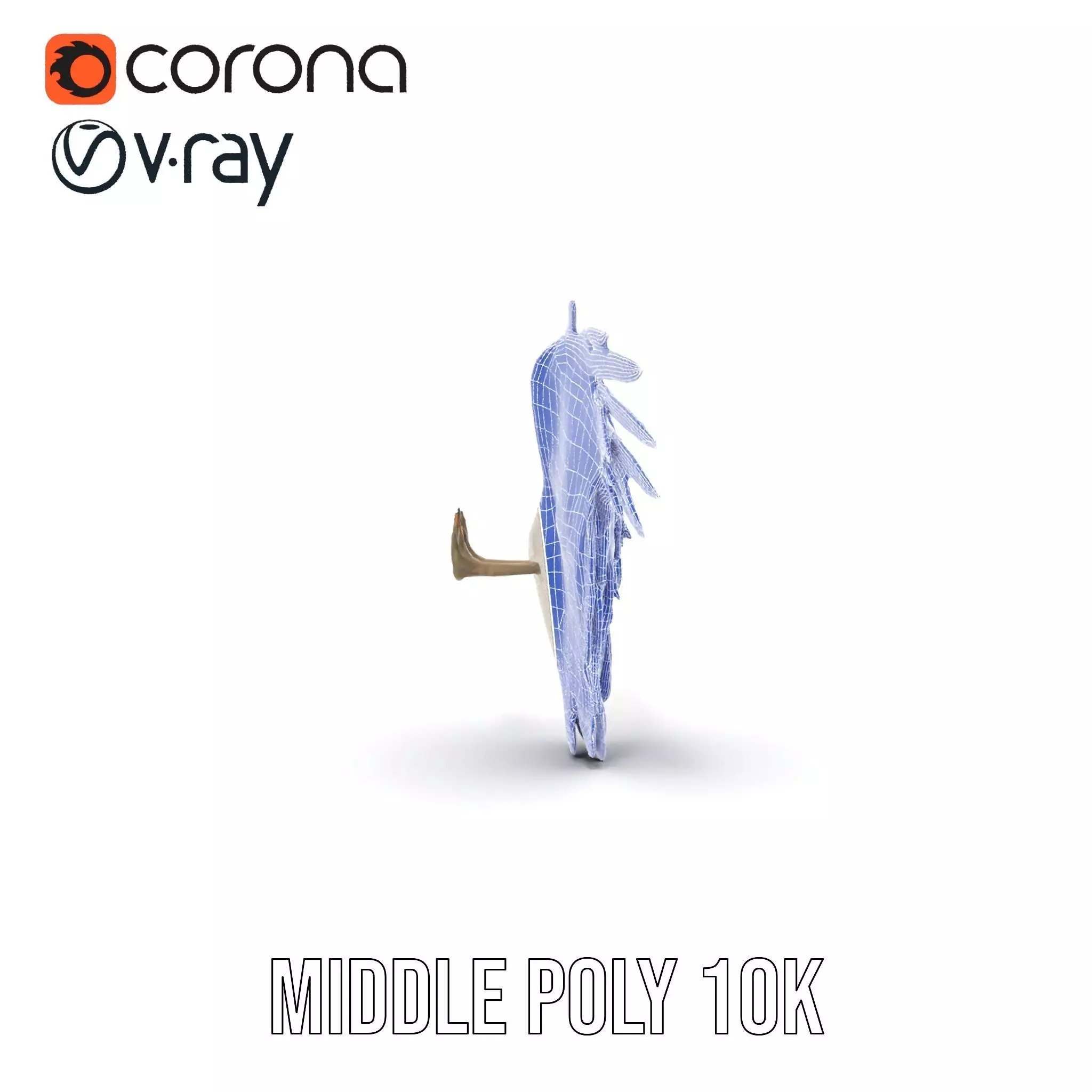 Elegant Feathered Wings model pack Low-poly 3D model_21