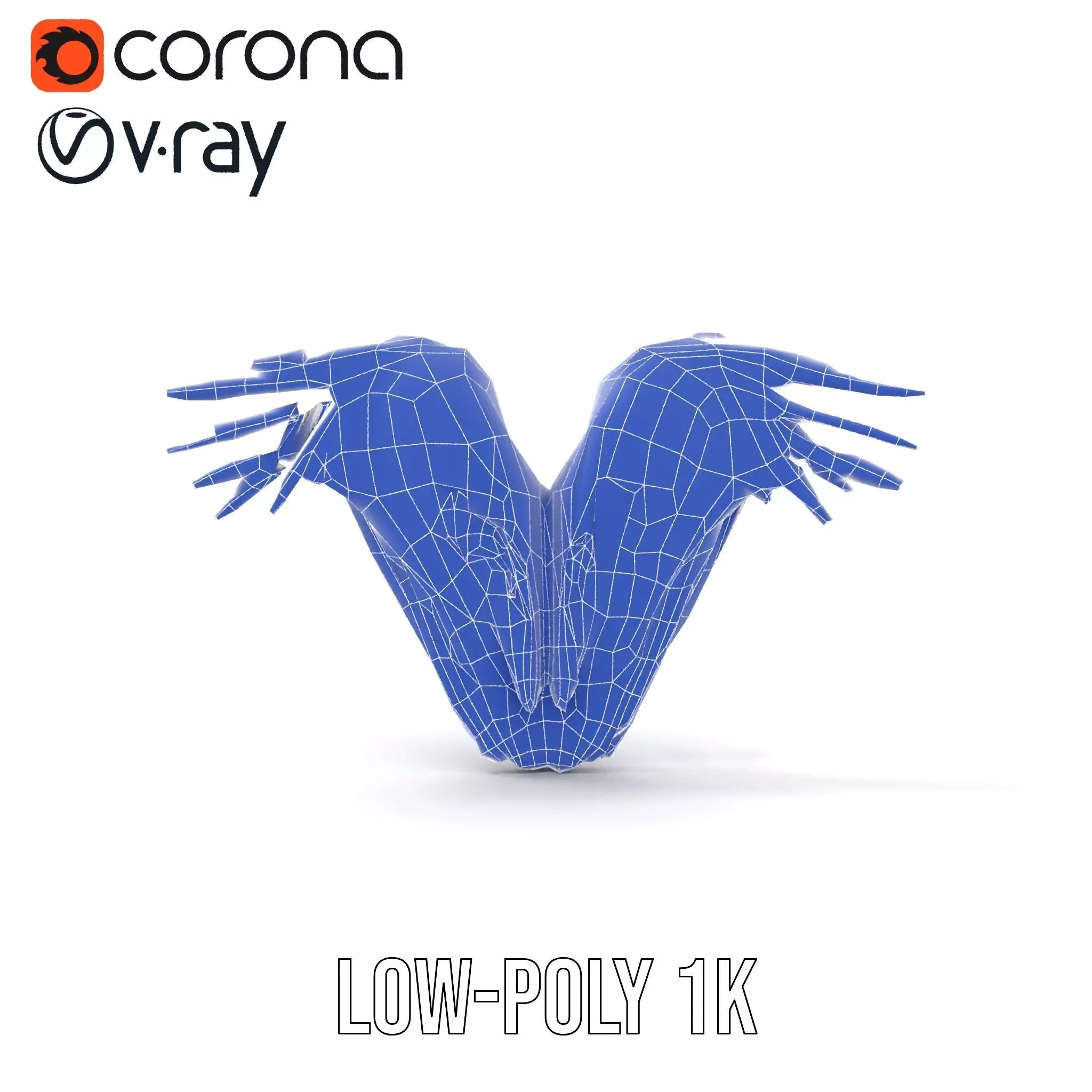 Elegant Feathered Wings model pack Low-poly 3D model_28