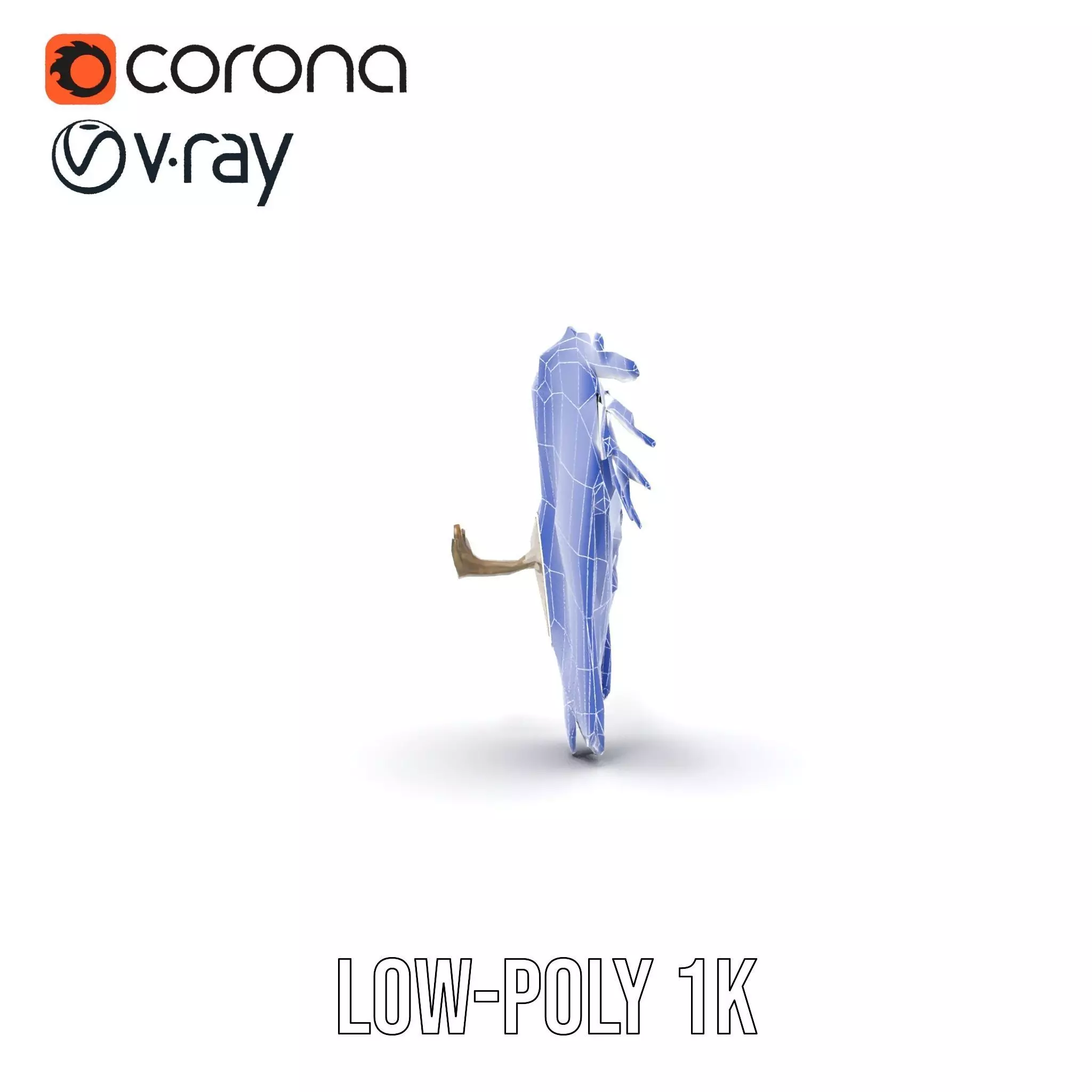 Elegant Feathered Wings model pack Low-poly 3D model_31