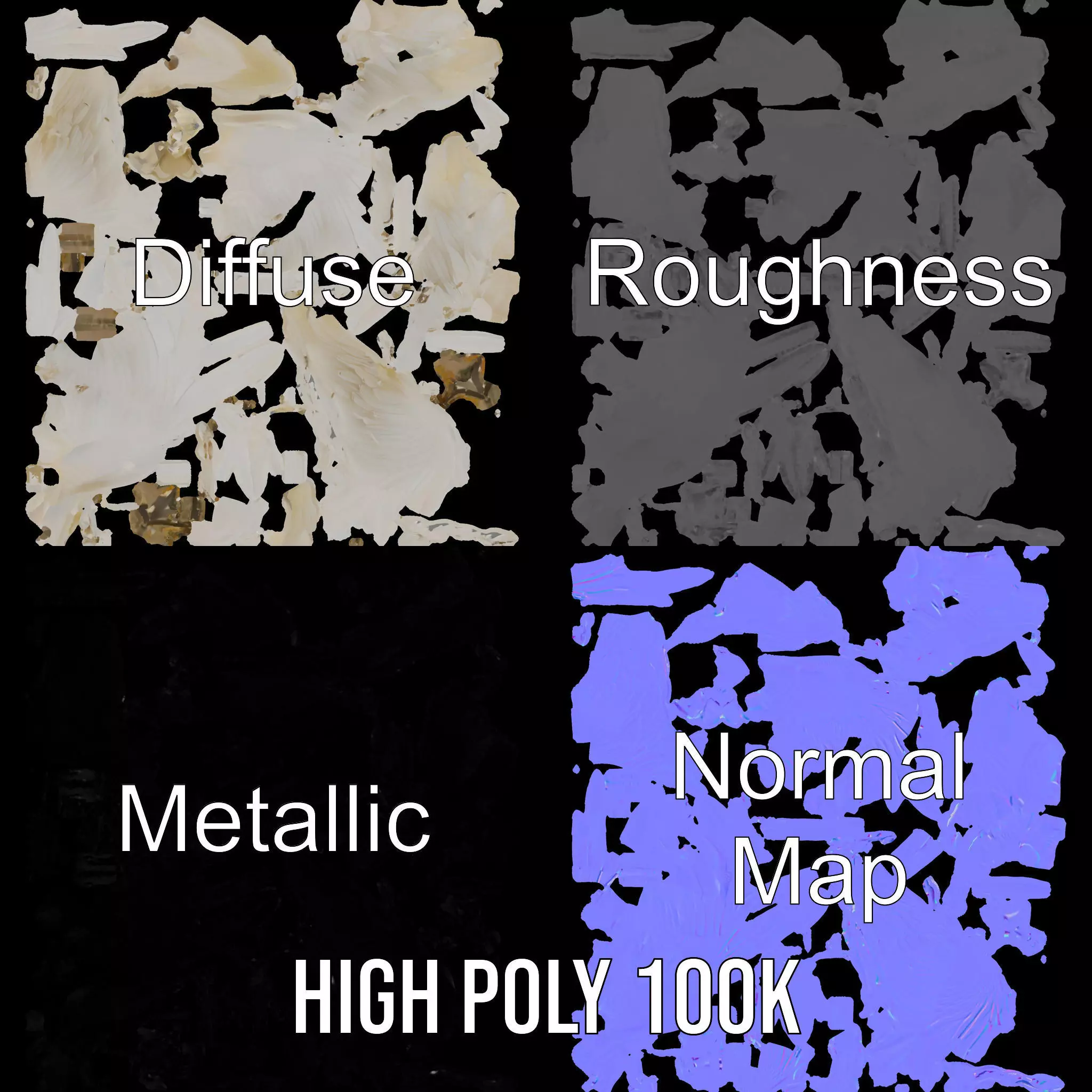 Elegant Feathered Wings model pack Low-poly 3D model_3