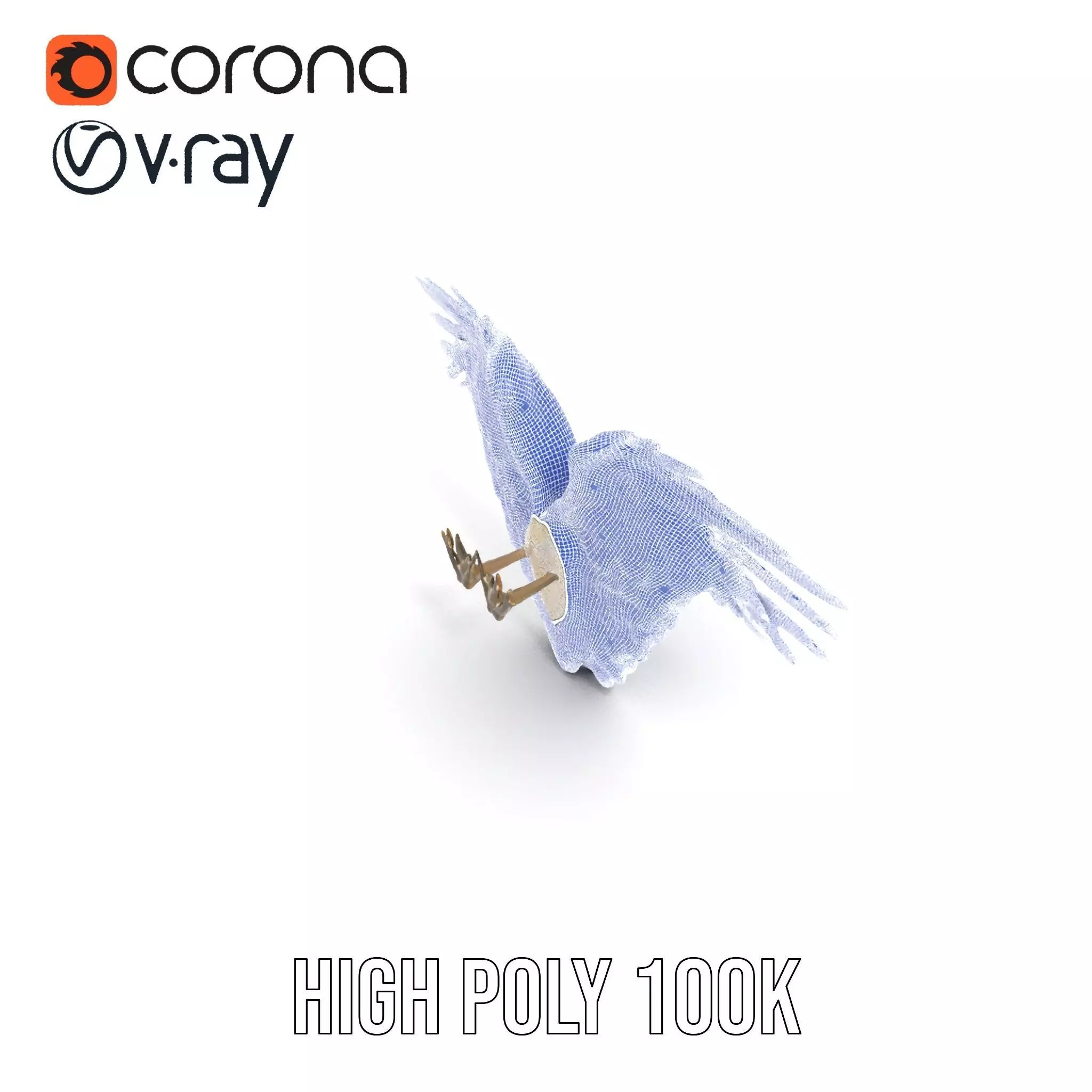 Elegant Feathered Wings model pack Low-poly 3D model_23